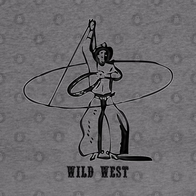 Western Era - Wild West Cowboy with Lasso 1 by The Black Panther